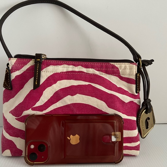 Dooney & Bourke Washed Cotton Canvas w/Leather Trim Small Handbag - sample - Picture 5 of 16